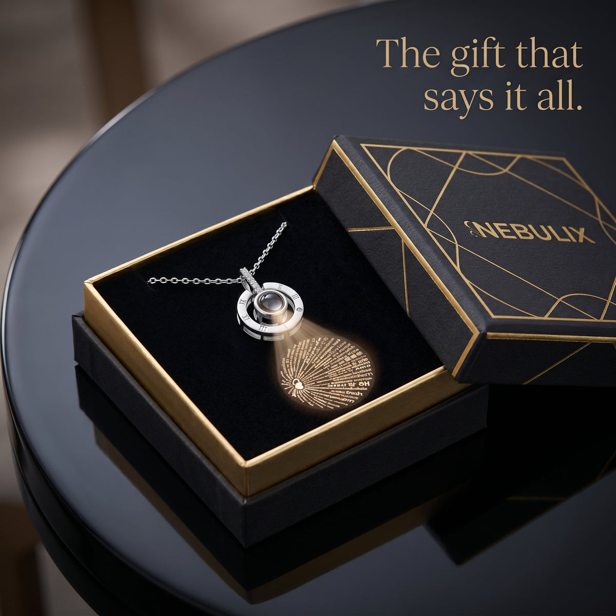 NEBULIX LoveScript necklace gift box